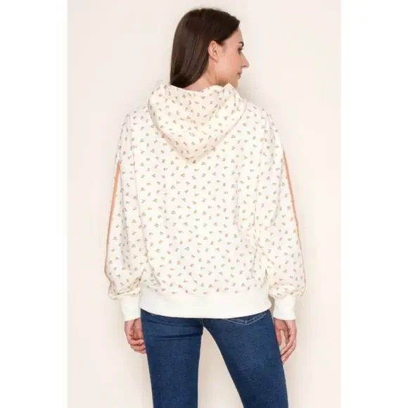 White Birch - Floral Print Hoodie - Picture 2 of 3